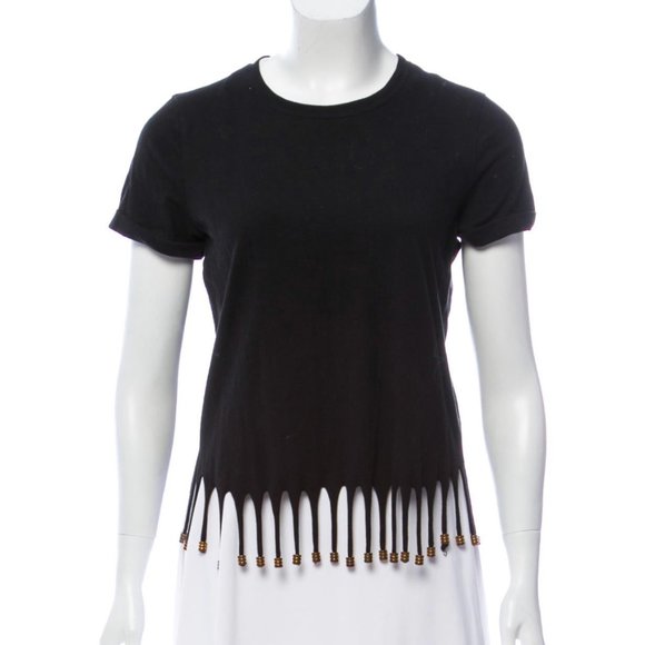 Maje Tops - Maje Black Embellished Knit Top